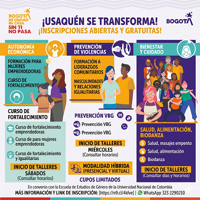¡Usaquén se transforma!: Abren inscripciones gratuitas para fortalecer los derechos y el liderazgo de las mujeres